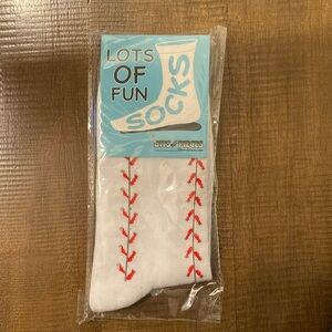 NEW White and Red Softball Baseball Socks Size 5.5-11.5